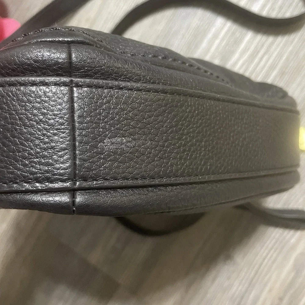 FOSSIL Elle Cheetah Camera‎ Crossbody Bag Cowhide Calf Hair Leather Monogram
